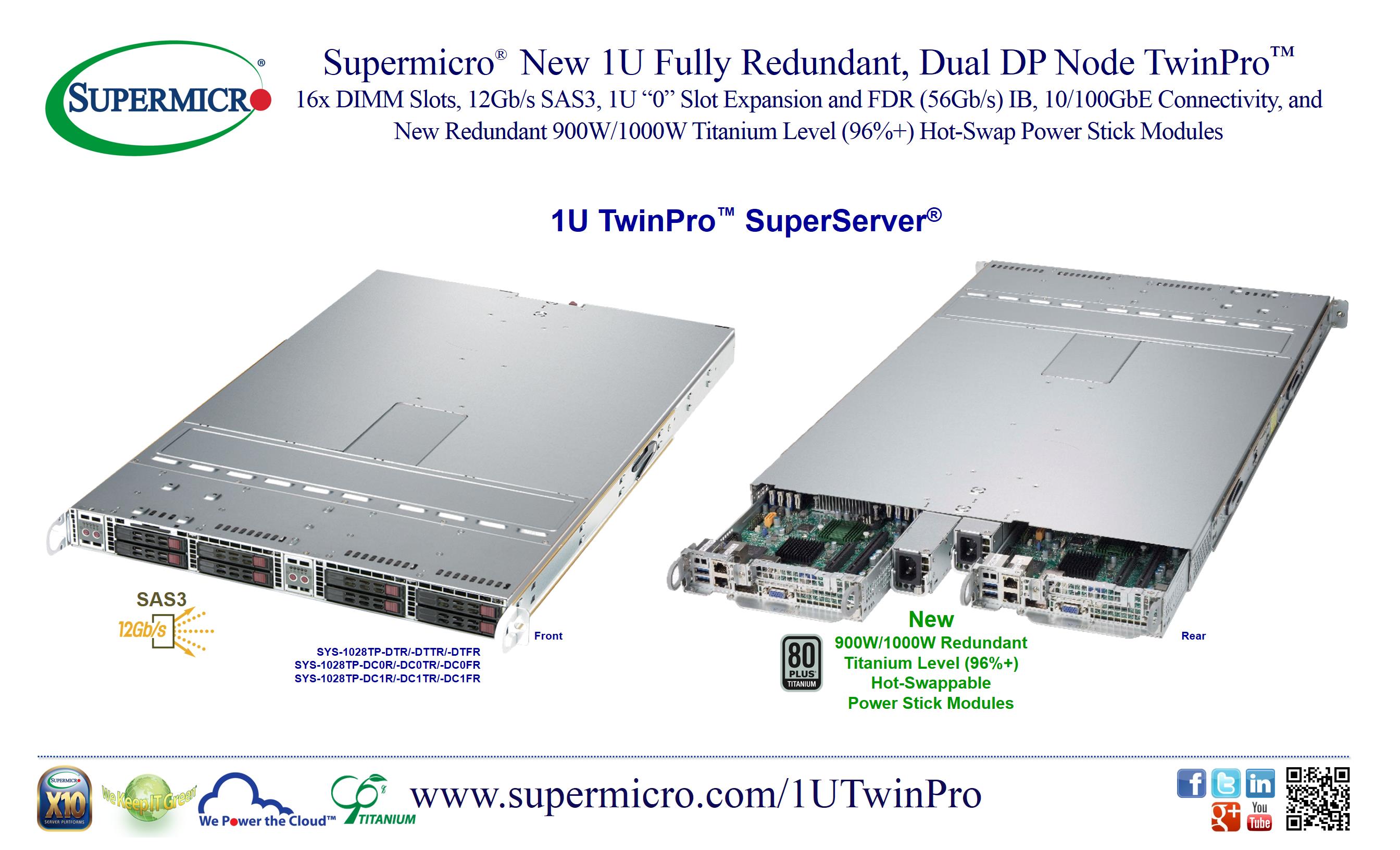 Supermicro 1U TwinPro SuperServer